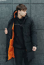 Удлиненная зимняя мужская куртка Staff C long black до -25°C. чёрный 8EN0010 M, 48, фото 3
