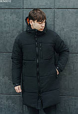 Удлиненная зимняя мужская куртка Staff C long black до -25°C. чёрный 8EN0010 M, 48, фото 3