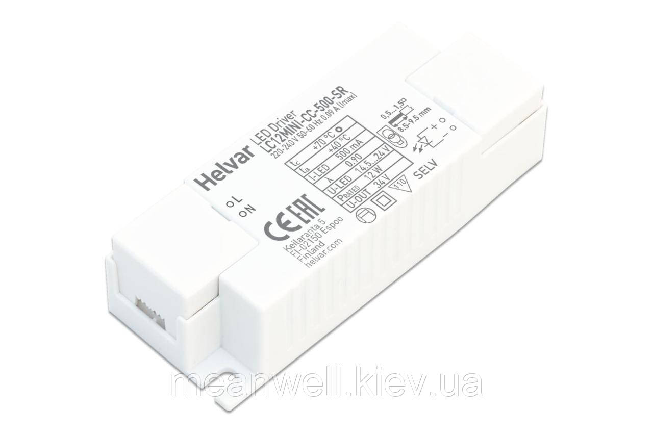 LC12MINI-CC-500-SR Helvar драйвери для світлодіодів, LED drivers 12 W, 14.5 -24 VDC, 500 mA