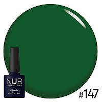 Гель-лак NUB 147  (насыщенный зеленый, эмаль), 8 мл