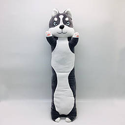 Плюшева іграшка подушка хаскі довга (120 см) м'яка 2 в 1 krd0185