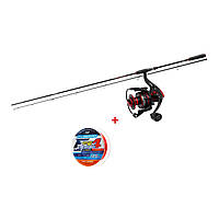 Спиннинговое удилище DAIWA CROSSFIRE SPIN 2.10М 5-25Г + Катушка спиннинговоя FLAGMAN BLACK SEA 4000 + Шнур 2.4