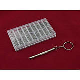 Набір гвинтів, гайок, шайб і трансформованого винтокрута для ремонту окулярів, годинників, 1000 шт., фото 4