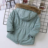 Куртка парку зимова на дівчинку 116-122, фото 4