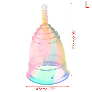 Менструальна чаша різнобарвна медична силіконова L