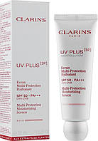 Зволожувальний захисний флюїд-екран для обличчя Clarins UV Plus [5P] Anti-Pollution SPF 50 Rose