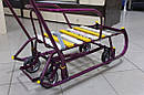 Санки дитячі Тимка 6 універсальні з висувними колесами та штовхачем, фото 2