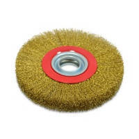 Щітка-крацовка потовщена дискова, латунна 125х20 мм
