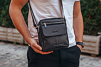 Чоловіча сумка з натуральної шкіри  Tiding Bag ТВ-14636 чорна, фото 2