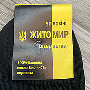 Шкарпетки чоловічі демісезонні бавовна 100% Житомир, Україна, розмір 27-29, чорні, 09842, фото 5
