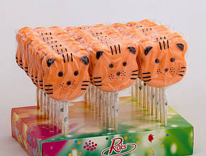 Льодяник на паличці Roks Тигр 70 гр., 27шт/уп