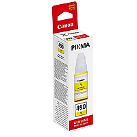 Чернила для принтера Canon GI-490, Yellow, G1400/G2400/G3400, 70 ml, OEM (0666C001), краска кенон