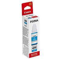 Чернила для принтера Canon GI-490, Cyan, G1400/G2400/G3400, 70 ml, OEM (0664C001), краска кенон