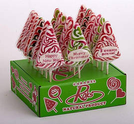 Льодяник на паличці Roks Ялинка 70 гр., 27шт/уп