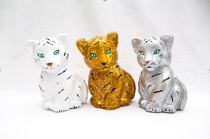 Іграшка новорічна "ТИГР" (металік) 15,5 см