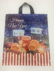 Пакет новорічний "Happy New Year" 40*43 см. 50 шт./уп(17736)