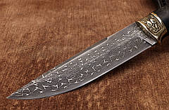 Колекційний ніж із мозаїчного дамаску "Crow", оригінальний подарунок для солідного чоловіка (267 мм), фото 2