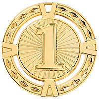 Медаль спортивная без ленты (1 шт) d=65 мм C-6409, 1 место (золото): Gsport