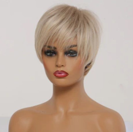 Перука блондинки коротка з чубчиком, фото 1