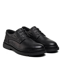 Туфлі чоловічі шкіряні повсякденні чорні KOMCERO 41 44