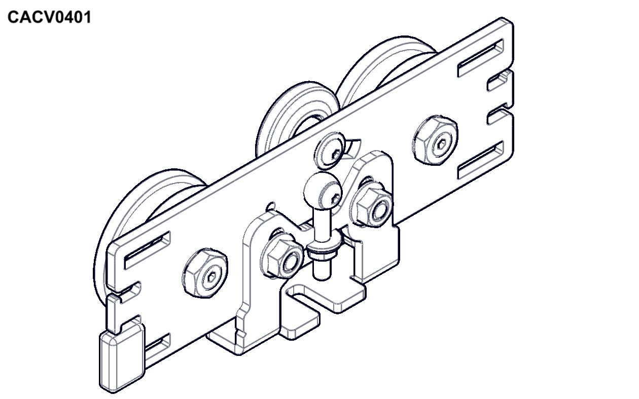 Каретка з роликами Activa Visio-100