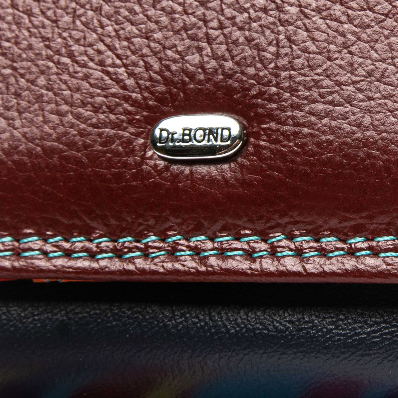 Кошелек женский маленький кожаный бордовый разноцветный застежка на кнопке монетница на молнии Dr. Bond WRS-15 - фото 3 - id-p1520345837