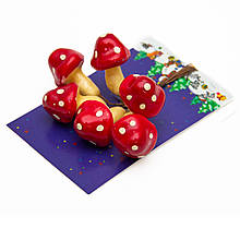 Декоративна гілочка з грибами, 12 см Для новорічного декору (450824)