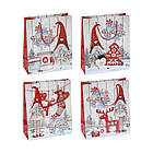 Пакет подарунковий Новорічний 18х21,5х8см арт.2072, фото 2