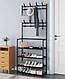 Підлогова вішалка для одягу New simple floor clothes rack size з полицями і гачками, фото 3