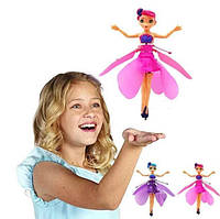 Детская кукла летающая фея с сенсором FLYING FAIRY БОЛЬШАЯ с зарядкой от USB, летающая игрушка фея