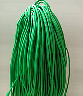 Шнур тонкий круглий поліестер 1 мм зелений (трава) моток 100 м