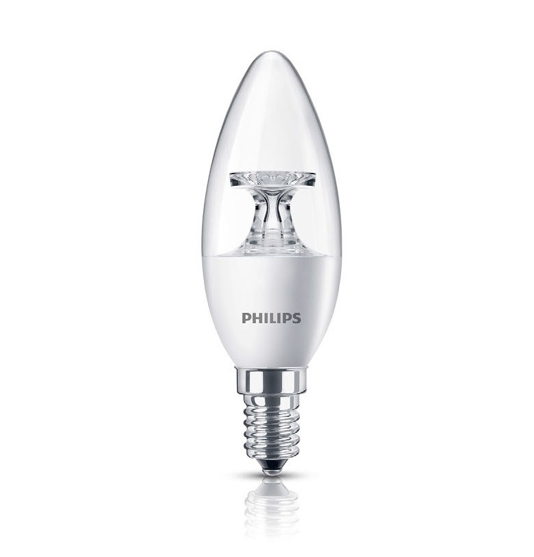 Світлодіодна LED-лампа Philips LED 5.5-40W E14 2700 K 230 V B35 CL ND_AP, фото 1