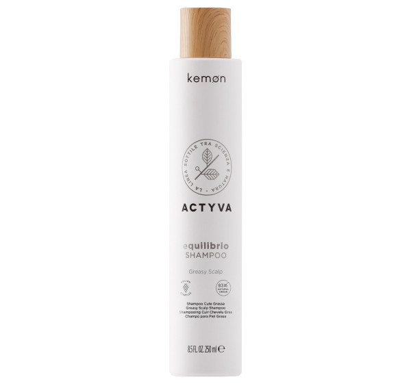 Шампунь для жирної шкіри голови Kemon Actyva Equilibrio Greasy Scalp Shampoo 250 ml