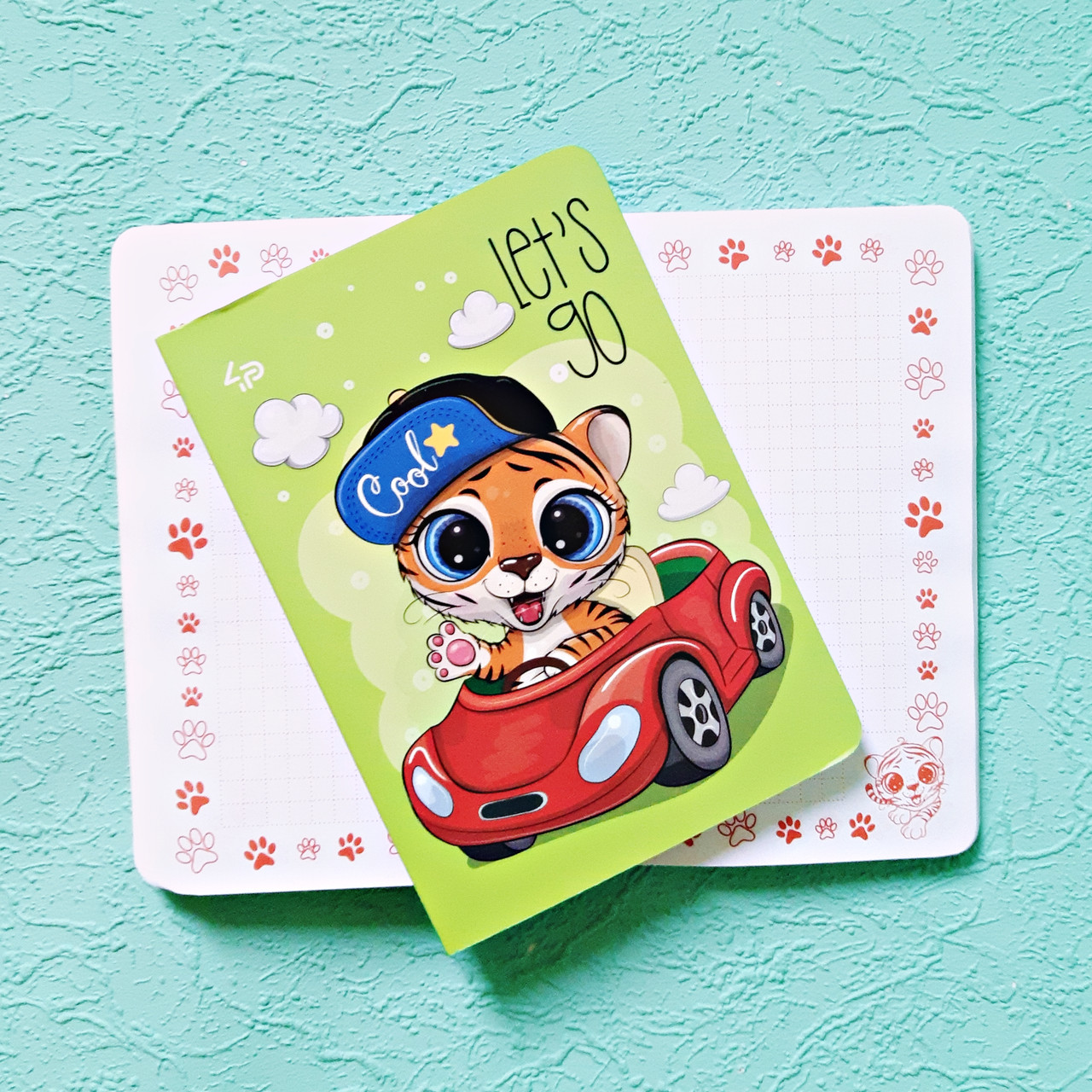 Блокнот А6 з кольоровими аркушами Profi Little tigers Let's go! 40арк. арт. 9044, фото 1