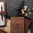 Щоденник А5 формату у шкіряній обкладинці з тисненням під крокодила "CROCO", фото 4