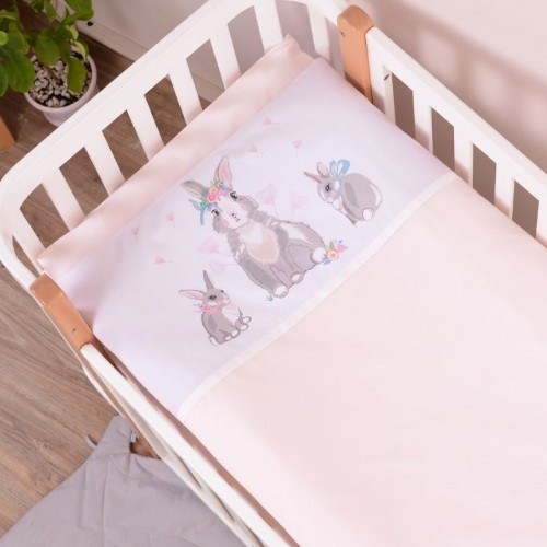 Сменный постельный комплект Baby Veres Summer Bunny pink для кроватки 120х60 см