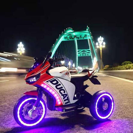 Дитячий електромобіль мотоцикл Ducati M 4053-3 (MP3, USB, SD слот, мотори 2x25W, акум.2x6V4.5AH), фото 1