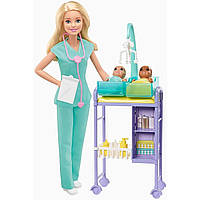 Кукла Барби Детский доктор педиатр Barbie Baby Doctor, Игровой набор для девочек, игрушка от Mattel