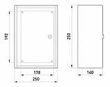 Бокс монтажний навісний БМ-25+П (250х250х140) IP54, фото 2