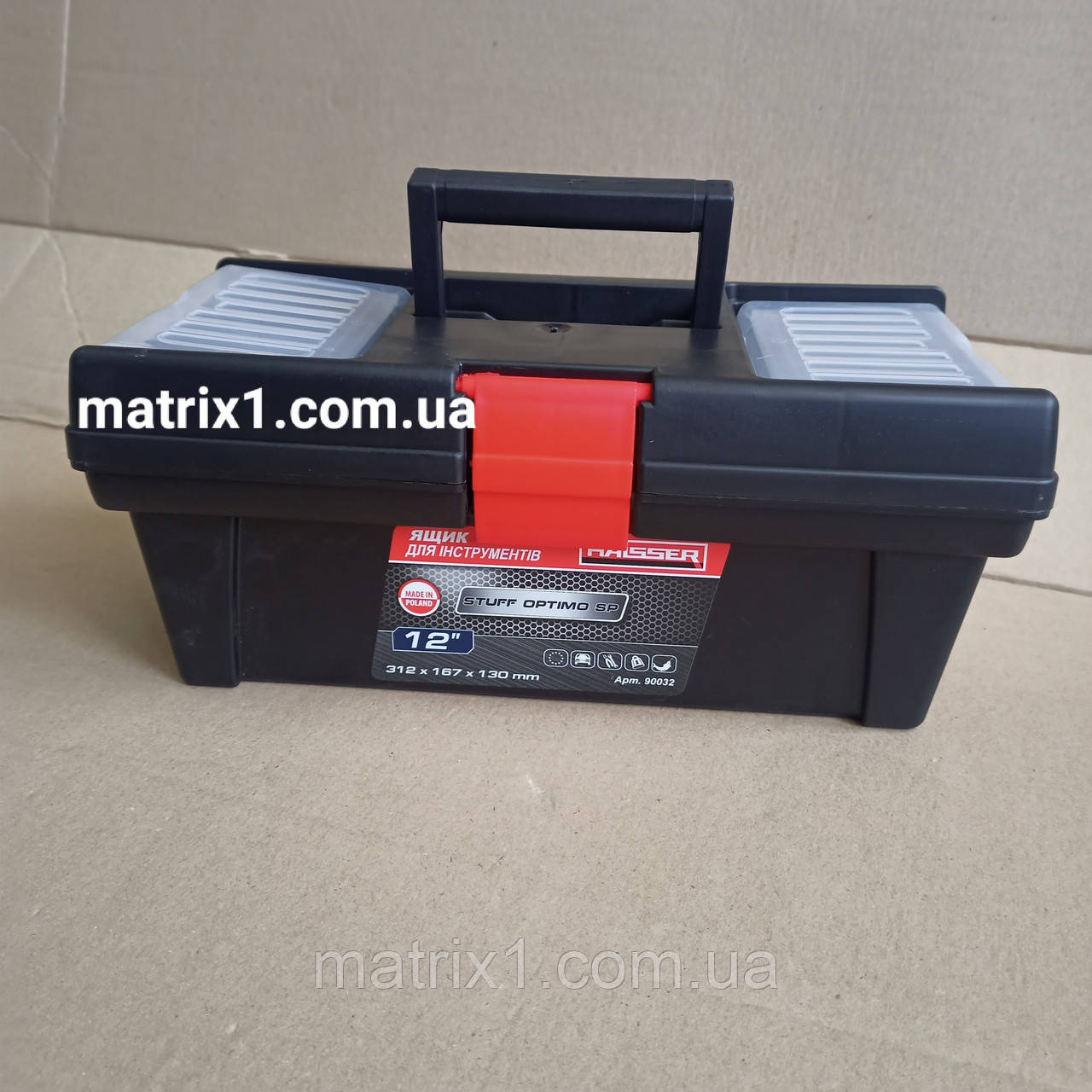 Ящик для інструментів 12" Stuff Optimo P 312х167х130 мм HAISSER, фото 1