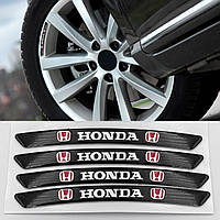 Наклейки на диски (на колеса) HONDA (Хонда) Черные