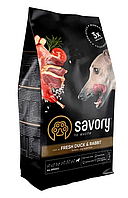 Savory корм холистик для собак всіх порід 3кг (кролик і качка)