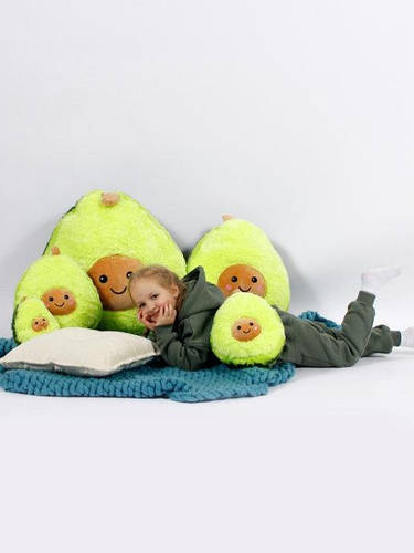 Сквиш Авокадо подушка Мягкая игрушка Авокадо половинки 65 см. (ID ...