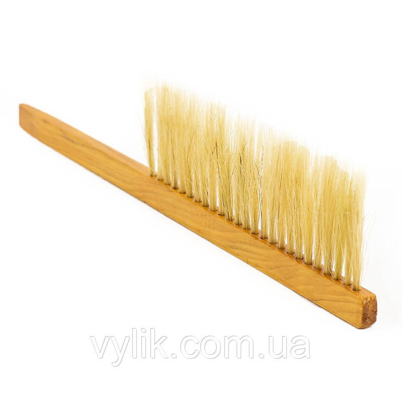 Щітка-сметка однорядна, натуральна, ручка дерево, Сербія, фото 1