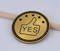 Монета сувенирная "YES NO"(цвет - золото) арт. 02759