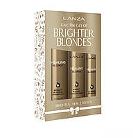 Набор для блондинок: Шампунь 300мл + кондиционер 250мл + крем-спрей 150мл L'ANZA Blonde Trio Box