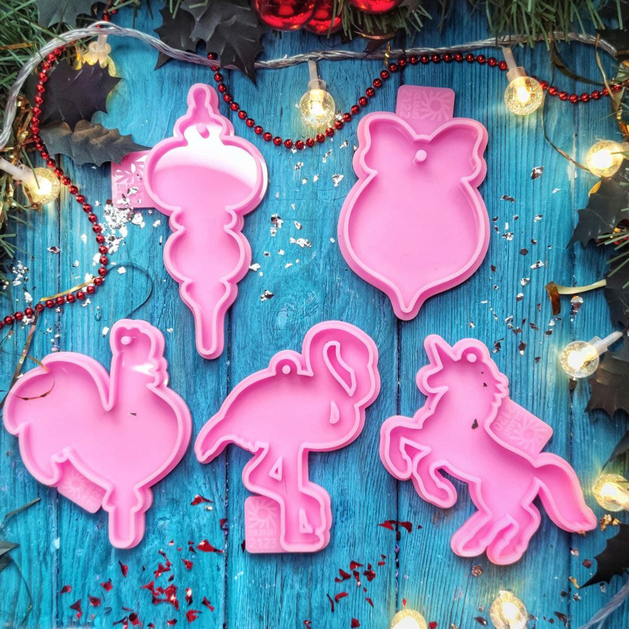 Молд силіконовий, модель "Одноріг" 1 шт. "Новорічна казка". Вид на вибір