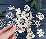 Новорічні дерев'яні ялинкові іграшки, фото 4