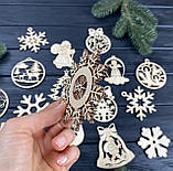 Новорічні дерев'яні ялинкові іграшки, фото 3