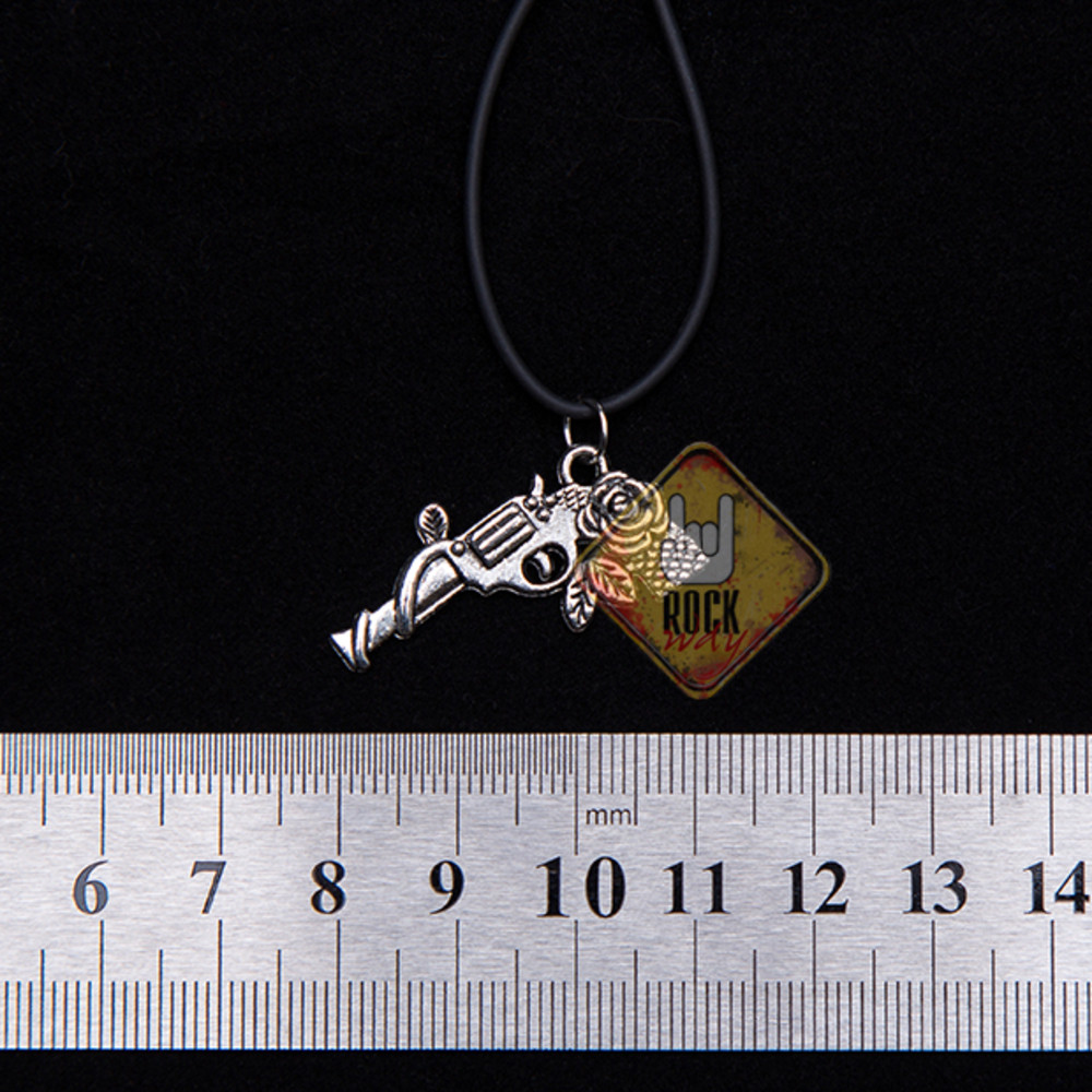 Кулон Пістолет з трояндою, фото 1